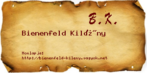 Bienenfeld Kilény névjegykártya